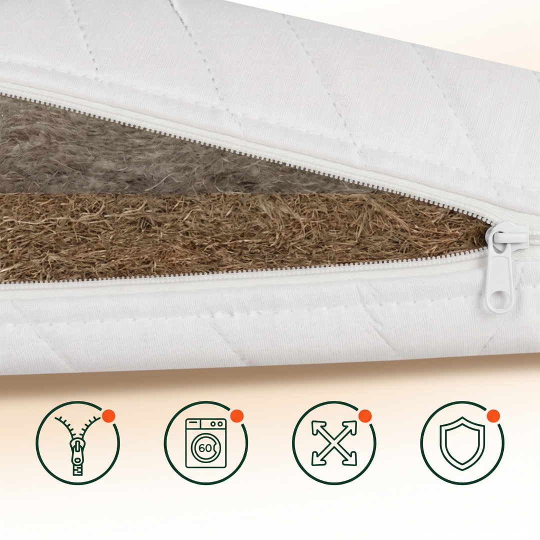 Dětská matrace Coco Gekko Kids 120x60x10 z kokosového vlákna a lnu